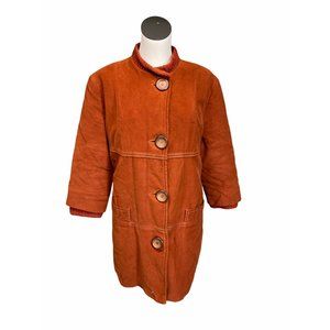 Vintage Unisex 1970s Burnt Orange Coat XL
